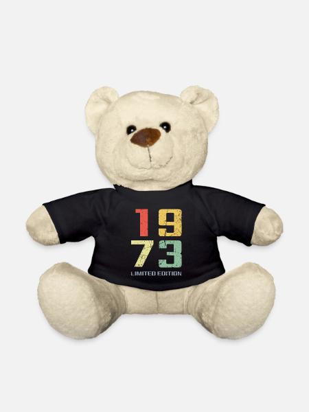 50 years born 1973 retro 50th birthday - Teddy Bear - black