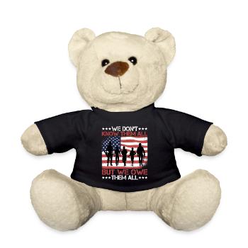 We Don't Know Them All But We Owe Them All - Teddy Bear - black - Front