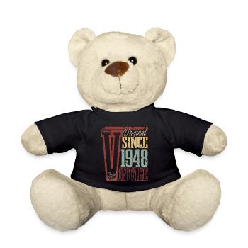1948 Anniversaire Année de naissance Année de construction Vintage Rétro - Nounours - noir - Devant