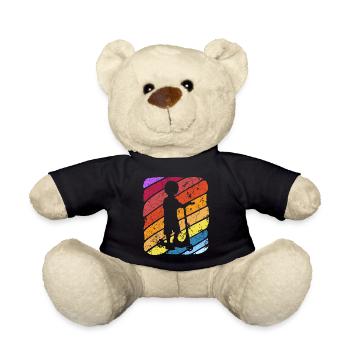 Scooter Stunt Scooter for Kids Retro - Teddy Bear - black - Front