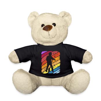 Scooter Stunt Scooter for Kids Retro - Teddy Bear - black - Front