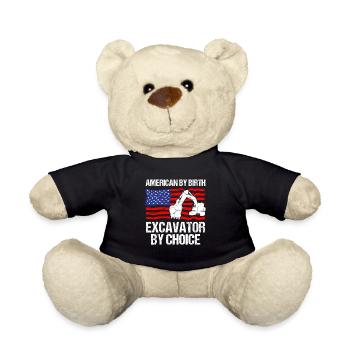 operator and heavy machinery operator - Teddy Bear - black - Front
