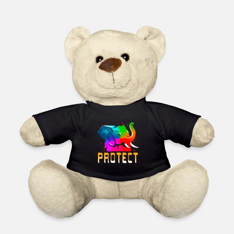 PROTECT Retro Elephant Animal Lover Protection - Nounours - noir