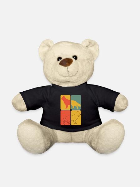 Berger Blanc Retro Chiens de Berger - Nounours - noir
