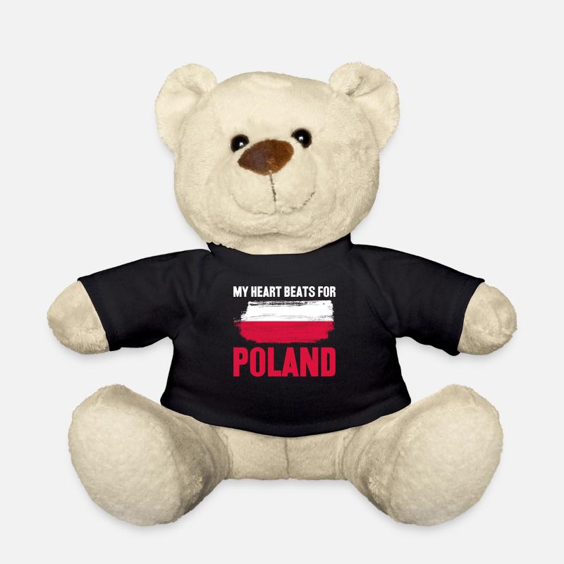 Polen Polnische Flagge Pole - Teddy - Schwarz