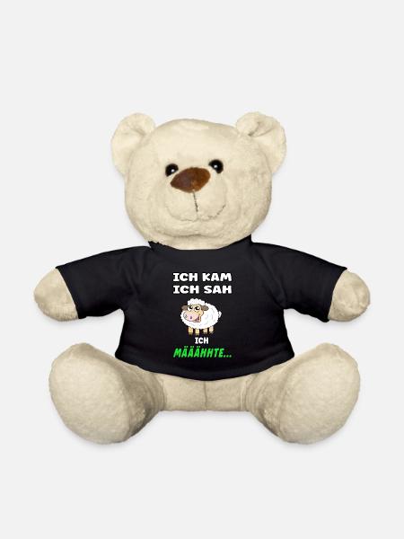 Schäfchen Spruch - Lustiges Design mit Schaf - Teddy - Schwarz