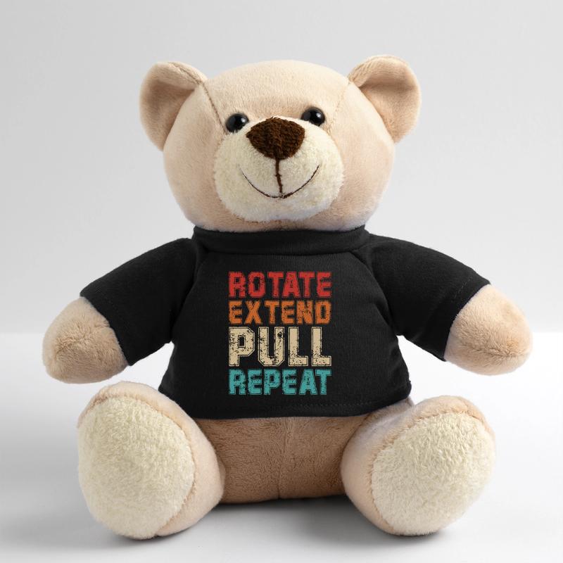 Rotate Extend Pull Repeat | Funny Rowing Quote Teddy Bear