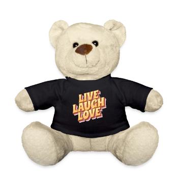 Live Laugh Love - Lebe, Lache, Liebe! - Teddy - Schwarz - Vorne