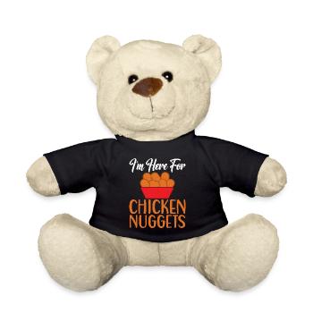 Chicken Nugget Geschenke - Teddy - Schwarz - Vorne