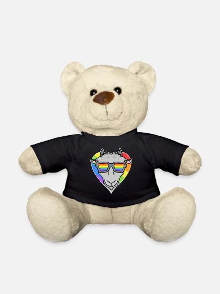 Gay Rainbow Heart Animal Goat - Nounours - noir