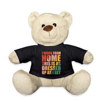 Je travaille à domicile, c’est aussi habillé que je reçois 6 - Nounours - noir - Devant