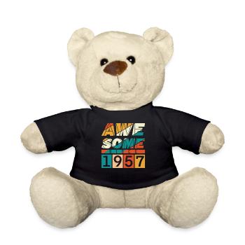 1957 Anniversaire Naissance Année de naissance millésime - Nounours - noir - Devant