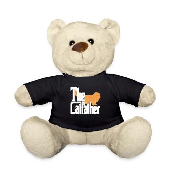 Cat Dad The Catfather Crazy Cat Father Kitty Daddy - Teddy Bear - black - Front