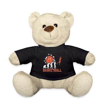 Basketball Evolution From Monkey To Men BBall - Nounours - noir - Devant