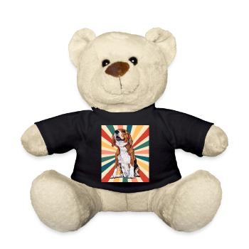 Mignon Beagle Dog Breed 80s 90s Retro Style Vintage - Nounours - noir - Devant