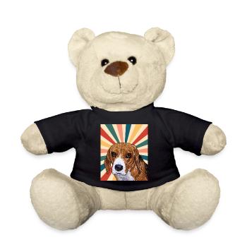 Mignon Beagle Dog Breed 80s 90s Retro Style Vintage - Nounours - noir - Devant