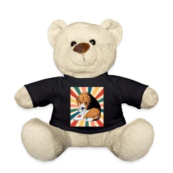 Mignon Beagle Dog Breed 80s 90s Retro Style Vintage - Nounours - noir - Devant
