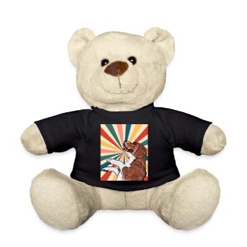 Mignon Beagle Dog Breed 80s 90s Retro Style Vintage - Nounours - noir - Devant