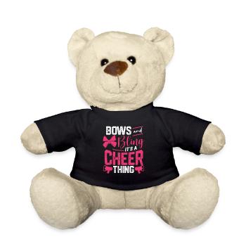 L’équipe de jeunes Cheerleader mignonne s’incline et saigne - Nounours - noir - Devant