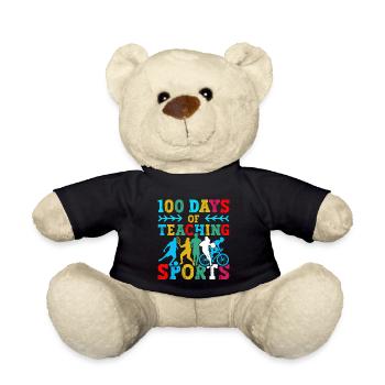 100 Tage Sportunterricht Schulfachlehrer - Teddy - Schwarz - Vorne