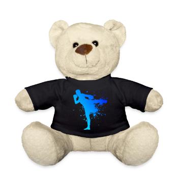 Thai Boxing Thai Boxer Women Men Thai Boxing - Teddy Bear - black - Front