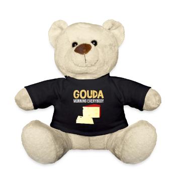 Gouda design pour fromagerie laitière et fromage Gouda - Nounours - noir - Devant
