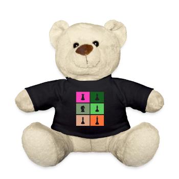 Pièces d’échecs - Nounours - noir - Devant
