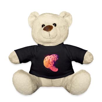 Castor à l’aquarelle - Drôle de castor - Nounours - noir - Devant