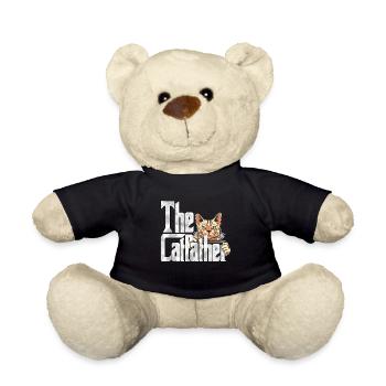 Cat Dad The Catfather Crazy Cat Father Kitty Daddy - Nounours - noir - Devant