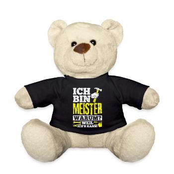 Ich Bin Meister, Warum Weil Ich's Kann KFZ Bäcker - Teddy - Schwarz - Vorne