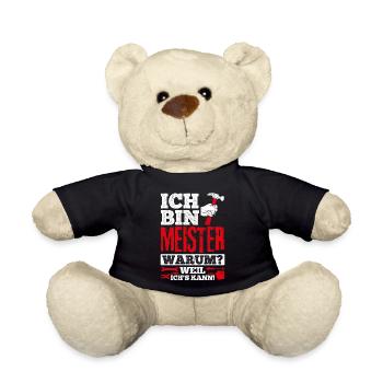 Ich Bin Meister, Warum Weil Ich's Kann Meistertite - Teddy - Schwarz - Vorne