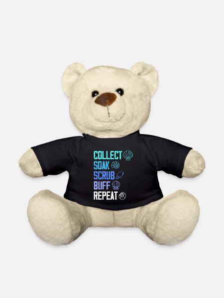 collect soak scrub repeat Design - Teddy - Schwarz