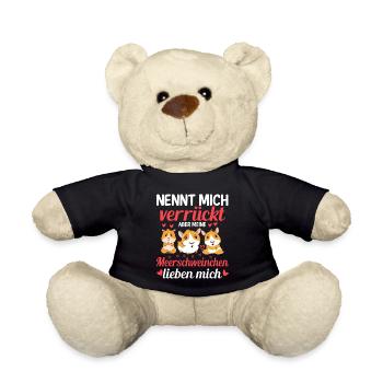 Niedliches Meerschweinchen Mädchen Haustiere - Teddy - Schwarz - Vorne