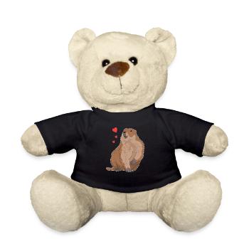 Murmeltiere Groundhog Munggen Mankai Geschenk - Teddy - Schwarz - Vorne