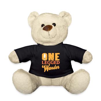 One Legged Wonder Retro Funny Prosthesis Designs - Teddy Bear - black - Front