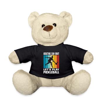 Pickleball Player Pickleball Paddle Pickleball - Teddy Bear - black - Front