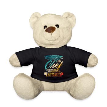 Chef Selbstgespräche Beratung Humor Spruch Geschen - Teddy - Schwarz - Vorne