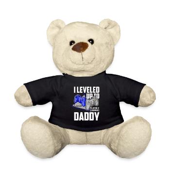 Ascended to Papa Gamer Gaming Father's Day - Teddy Bear - black - Front