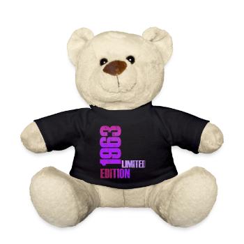 60th Birthday man woman 60 Years 1963 - Teddy - Schwarz - Vorne