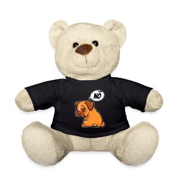 Nö, ich muss garnix - Mops - Spruch - Teddy - Schwarz - Vorne