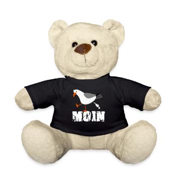 Moin Nodesee Möwe Norddeutsch - Teddy - Schwarz - Vorne