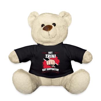 Not Trini But Supportive Travel Tourist Trini - Teddy - Schwarz - Vorne