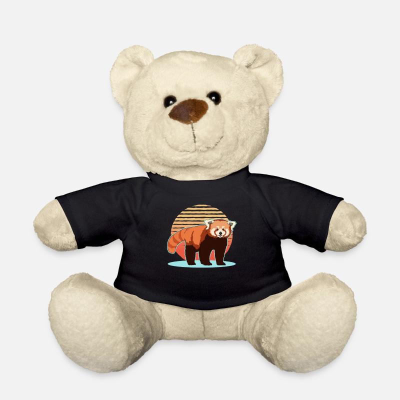 Red Panda Red Pandas Red Panda Gift - Teddy Bear - black