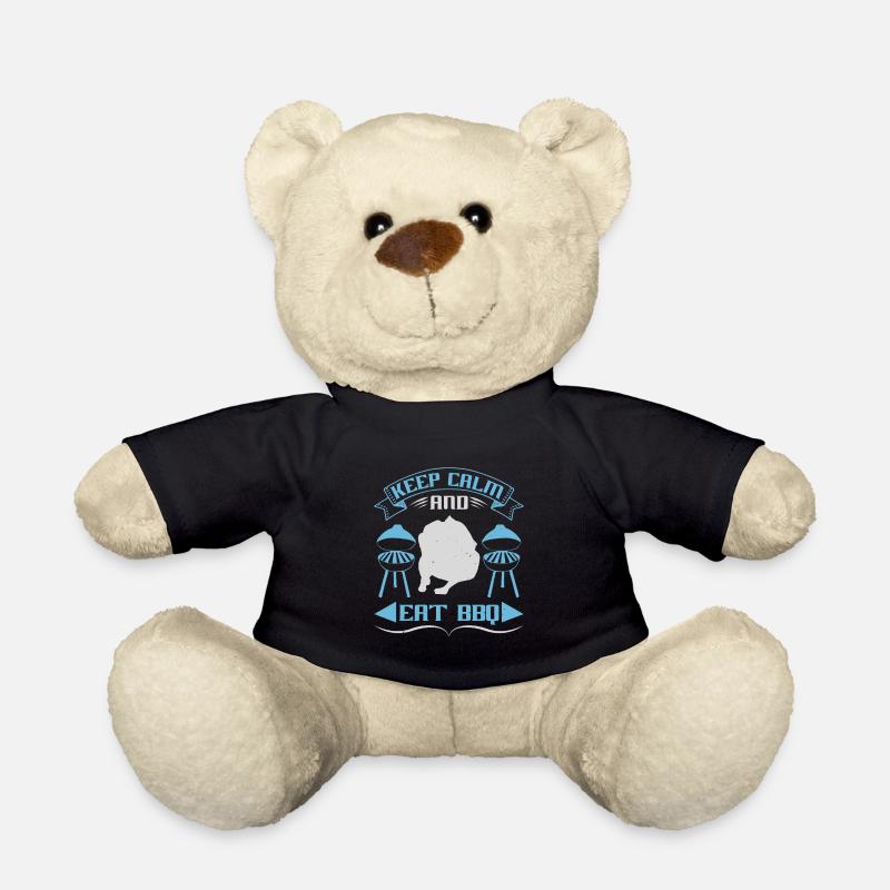 KEEP CALM AND EAT BBQ - Teddy Bear - black