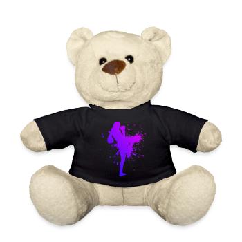 Thai Boxer Muay Thai Thai Boxing Thai Boxing - Teddy Bear - black - Front