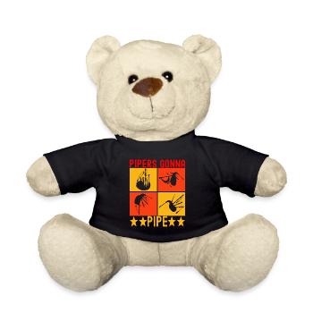 Bagpipes Bagpipers - Teddy Bear - black - Front