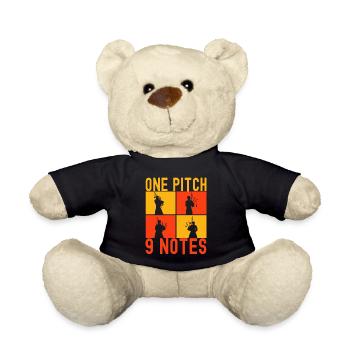 Bagpipes Bagpiper - Teddy Bear - black - Front