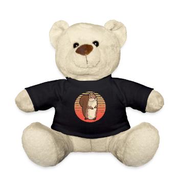 Cute Squirrel Squirrel Grey Squirrel Gift - Teddy Bear - black - Front