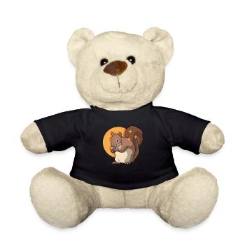 Cute Squirrel Grey Squirrel Gift - Teddy Bear - black - Front
