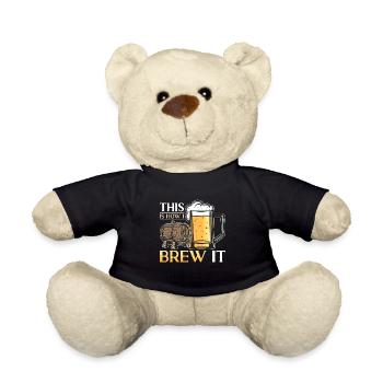 Beer Brewing This Is How I Brew Malt Beer Brewer - Teddy Bear - black - Front